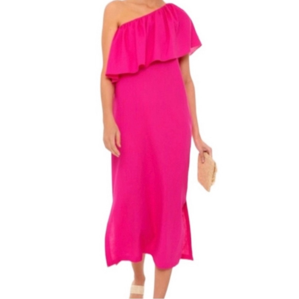 Tuckernuck Pomander Place one shoulder ruffle dress